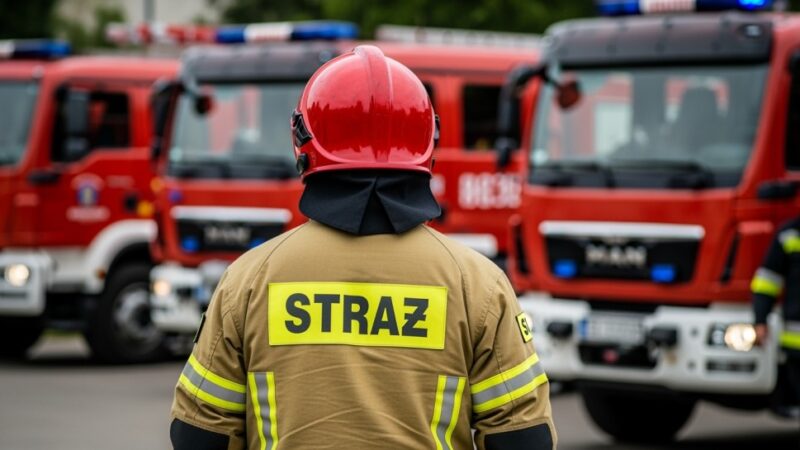 Pożar samochodu w Żabinie: Szybka akcja strażaków zapobiegła tragedii