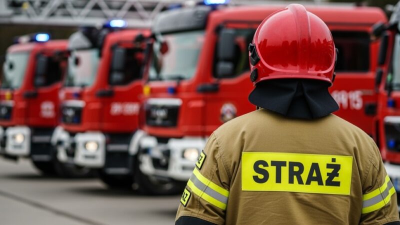 Pożar stodoły na ul. Ławskiej: Służby walczą z ogniem