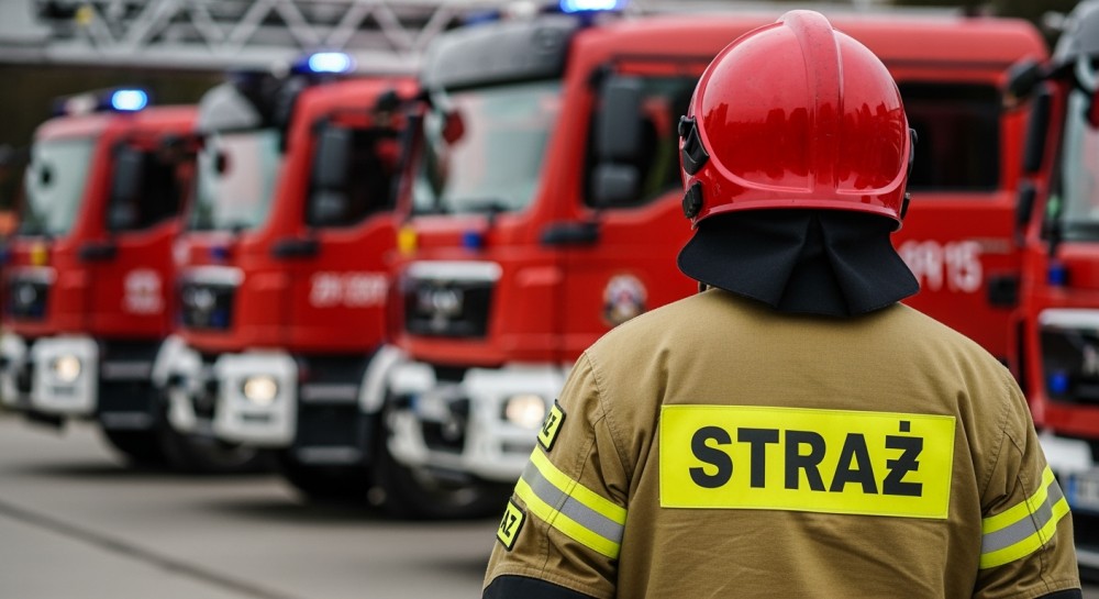 Pożar stodoły na ul. Ławskiej: Służby walczą z ogniem