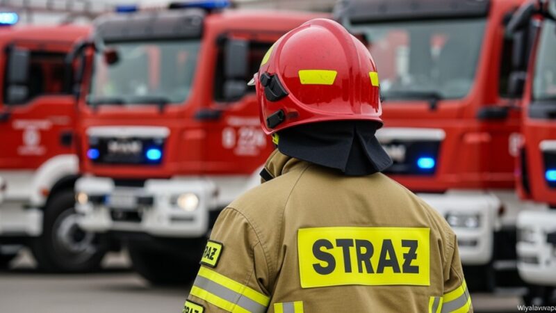 Ćwiczenia ratownictwa technicznego w Łysych: Współpraca i doskonalenie umiejętności strażaków