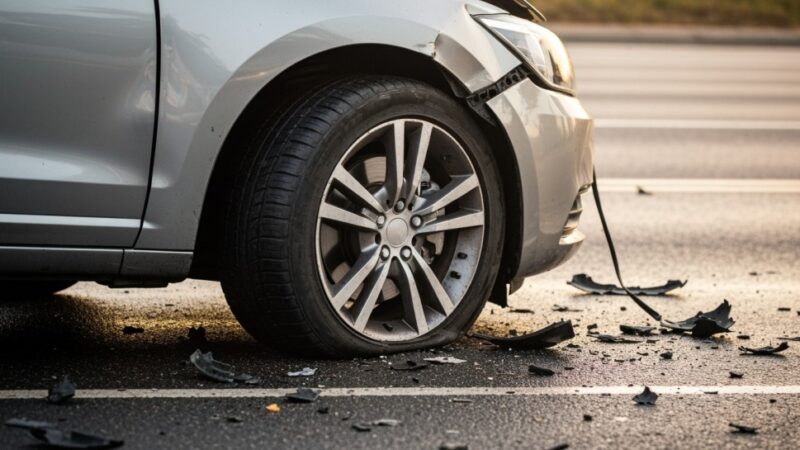 Kierowca vw uderzył w forda i uciekł z miejsca zdarzenia – zobacz nagranie!