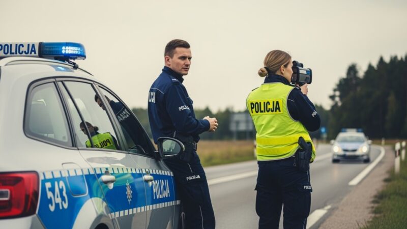 Oślepiające słońce na drogach – policja apeluje o ostrożność dla kierowców