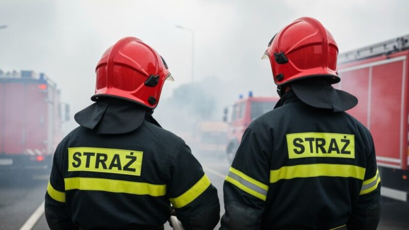 Ćwiczenia ratownicze w MLEKOVITA: symulacja wycieku amoniaku i pożaru w halach magazynowych