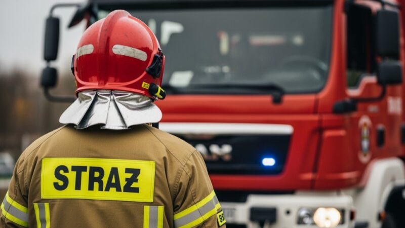 OSP Baranowo rozdaje opaski odblaskowe. Wystarczy zabrać je ze znaku drogowego
